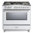 Verona VUFSGG365W Verona Ultima 36  Gas Range - White Online Sale