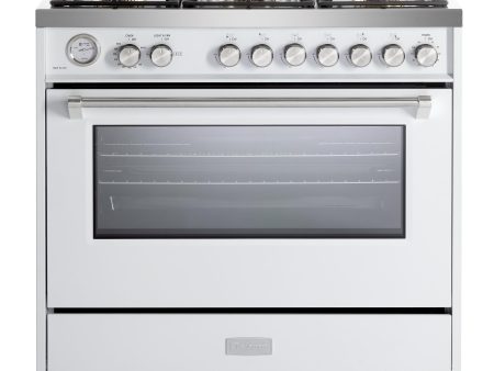 Verona VUFSGG365W Verona Ultima 36  Gas Range - White Online Sale