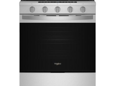 Whirlpool WSGS7530RZ 30-Inch Smart Slide In Gas Range With Air Cooking Technology, No Preheat Air Fry, Wipeclean™ Coating, Steam Self Clean And High Speed Preheat Fashion