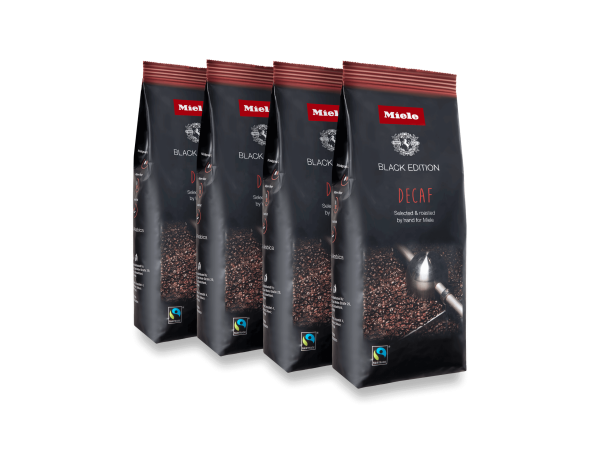 Miele MIELEBLACKEDITIONDECAF4X250G Organic Decaf - Perfect For Making Decaffeinated Specialty Coffees. Supply