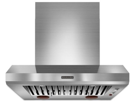 Kitchenaid KXW9736YSS 36   Wall-Mount 600-1200 Cfm Canopy Hood, Commercial-Style Stainless Steel Online Sale