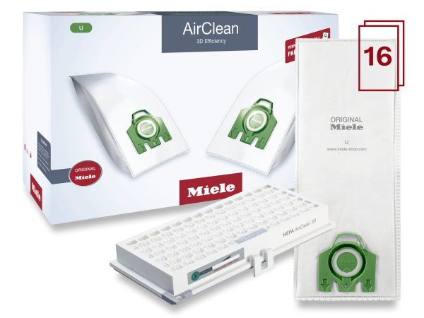 Miele UHA30PERFORMANCEAIRCLEAN3D Performance Pack Airclean 3D Efficiency U - 16 Dustbags And 1 Hepa Airclean Filter At A Discount Price Sale