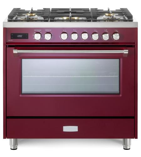 Verona VUFSGE365BU Verona Ultima 36  Dual Fuel Range - Burgundy Supply