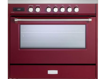 Verona VUFSIE365BU Verona Ultima 36  Induction Range - Burgundy Sale