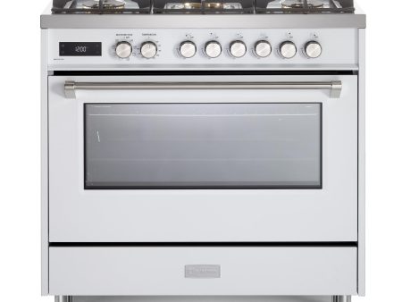 Verona VUFSGE365W Verona Ultima 36  Dual Fuel Range - White Online now